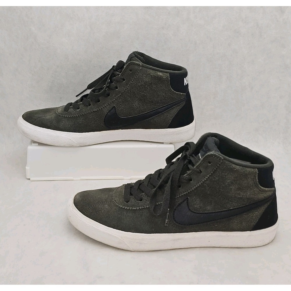 EUC NIKE SB Bruin Hi Sneakers - 2017 Sequoia/Black Suede Women's Size 8.5